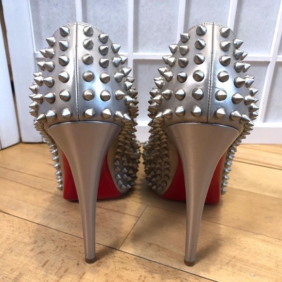 Christian Louboutin Peeptoe Vendome Spikes Size 39 - Picture 6 of 16